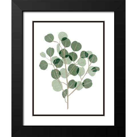 Windy Eucalyptus I Black Modern Wood Framed Art Print with Double Matting by Wang, Melissa