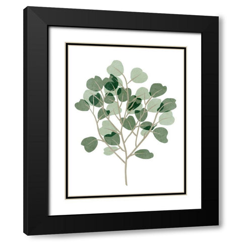 Windy Eucalyptus II Black Modern Wood Framed Art Print with Double Matting by Wang, Melissa