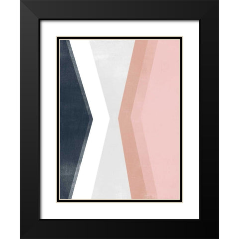Casual Angle II Black Modern Wood Framed Art Print with Double Matting by Vess, June Erica