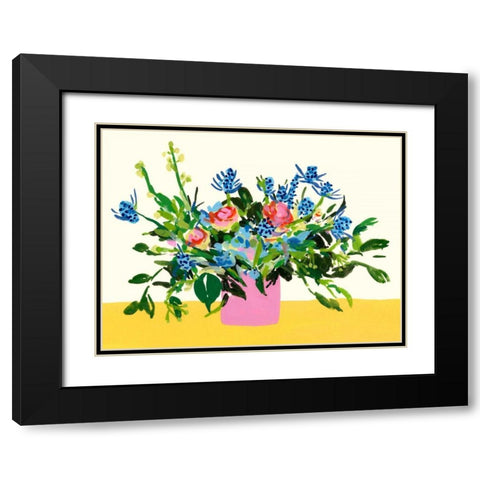 Grand Bouquet I Black Modern Wood Framed Art Print with Double Matting by Wang, Melissa