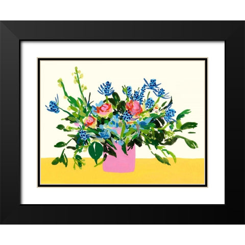 Grand Bouquet I Black Modern Wood Framed Art Print with Double Matting by Wang, Melissa