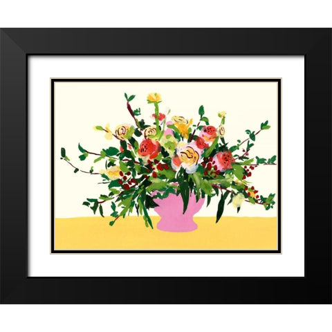 Grand Bouquet II Black Modern Wood Framed Art Print with Double Matting by Wang, Melissa