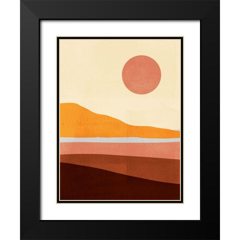 Sunseeker Landscape I Black Modern Wood Framed Art Print with Double Matting by Borges, Victoria