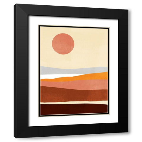 Sunseeker Landscape II Black Modern Wood Framed Art Print with Double Matting by Borges, Victoria