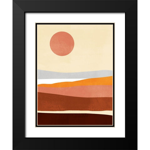 Sunseeker Landscape II Black Modern Wood Framed Art Print with Double Matting by Borges, Victoria
