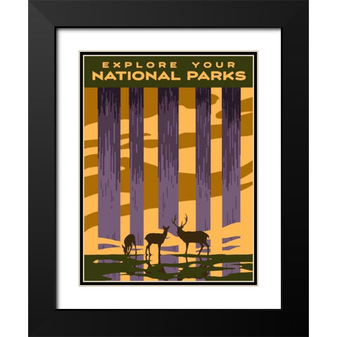 American Wayfarer II Black Modern Wood Framed Art Print with Double Matting by Green, Jacob
