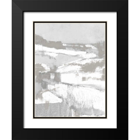 Neutral Fields I Black Modern Wood Framed Art Print with Double Matting by Goldberger, Jennifer
