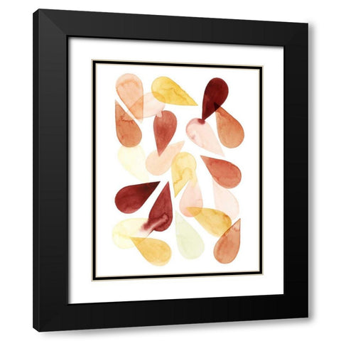 Falling Petals I Black Modern Wood Framed Art Print with Double Matting by Popp, Grace