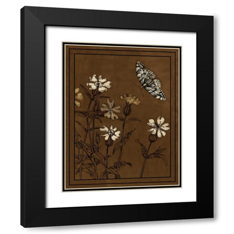 Gilded Blossom I Black Modern Wood Framed Art Print with Double Matting by Vision Studio