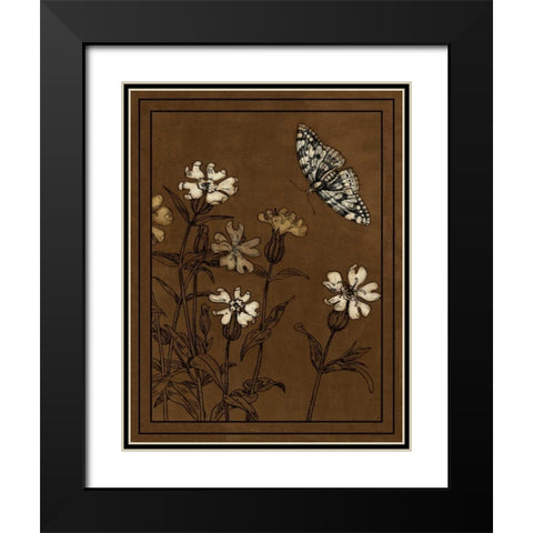 Gilded Blossom I Black Modern Wood Framed Art Print with Double Matting by Vision Studio