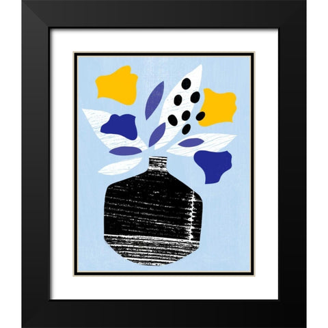Ruffled Vase III Black Modern Wood Framed Art Print with Double Matting by Warren, Annie