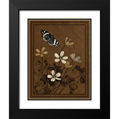 Gilded Blossom II Black Modern Wood Framed Art Print with Double Matting by Vision Studio