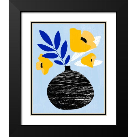 Ruffled Vase IV Black Modern Wood Framed Art Print with Double Matting by Warren, Annie