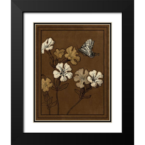 Gilded Blossom III Black Modern Wood Framed Art Print with Double Matting by Vision Studio