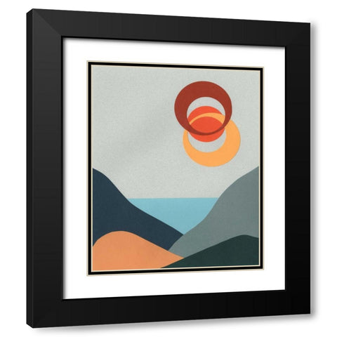 Madera Heat I Black Modern Wood Framed Art Print with Double Matting by Moore, Regina