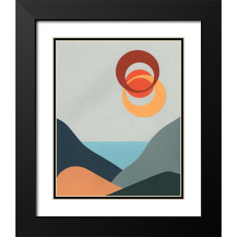 Madera Heat I Black Modern Wood Framed Art Print with Double Matting by Moore, Regina