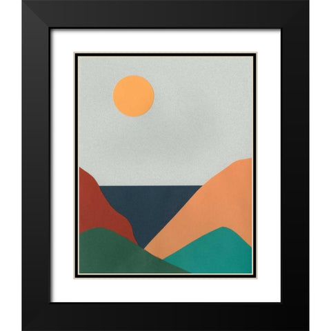 Madera Heat II Black Modern Wood Framed Art Print with Double Matting by Moore, Regina