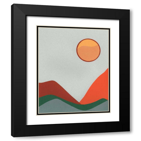 Madera Heat III Black Modern Wood Framed Art Print with Double Matting by Moore, Regina