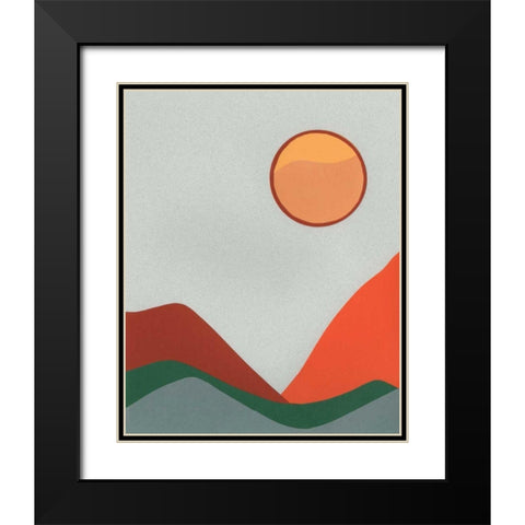 Madera Heat III Black Modern Wood Framed Art Print with Double Matting by Moore, Regina