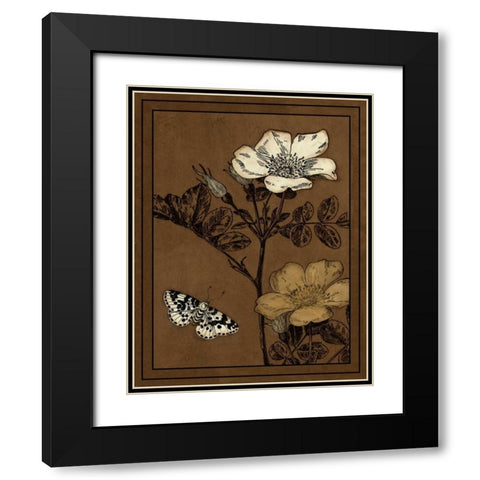 Gilded Blossom IV Black Modern Wood Framed Art Print with Double Matting by Vision Studio