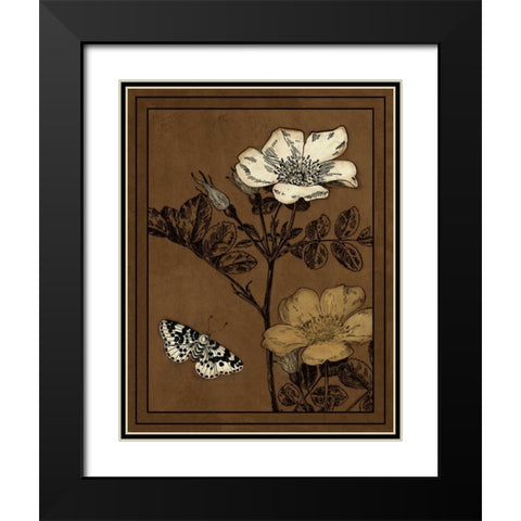 Gilded Blossom IV Black Modern Wood Framed Art Print with Double Matting by Vision Studio