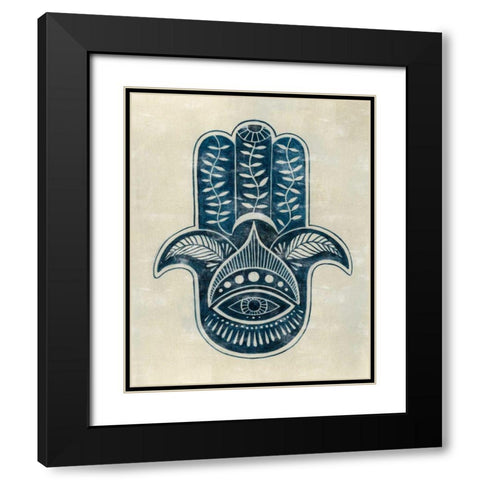 Day Eye Hamsa I Black Modern Wood Framed Art Print with Double Matting by Popp, Grace