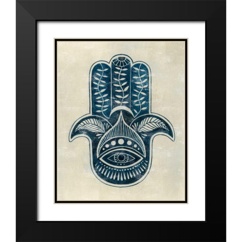 Day Eye Hamsa I Black Modern Wood Framed Art Print with Double Matting by Popp, Grace