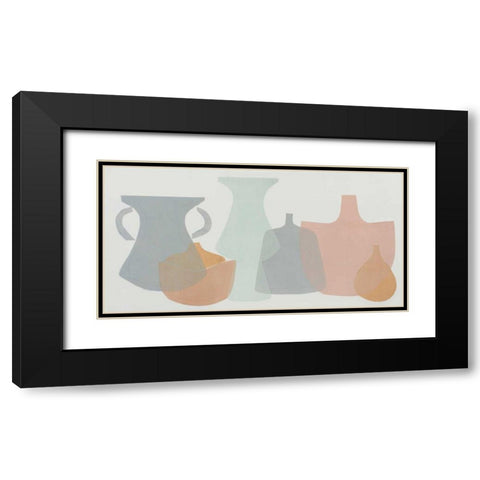 Soft Pottery Shapes I Black Modern Wood Framed Art Print with Double Matting by Delamater, Rob