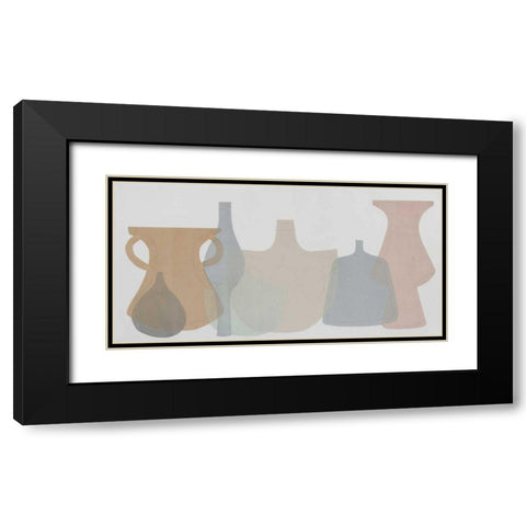 Soft Pottery Shapes III Black Modern Wood Framed Art Print with Double Matting by Delamater, Rob