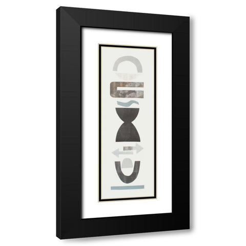 Neutral Totems I Black Modern Wood Framed Art Print with Double Matting by Delamater, Rob