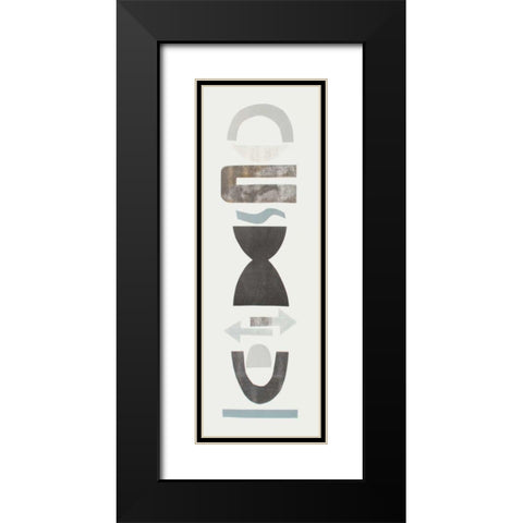Neutral Totems I Black Modern Wood Framed Art Print with Double Matting by Delamater, Rob