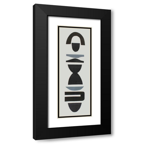 Neutral Totems IV Black Modern Wood Framed Art Print with Double Matting by Delamater, Rob