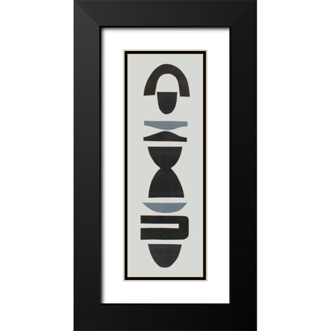 Neutral Totems IV Black Modern Wood Framed Art Print with Double Matting by Delamater, Rob