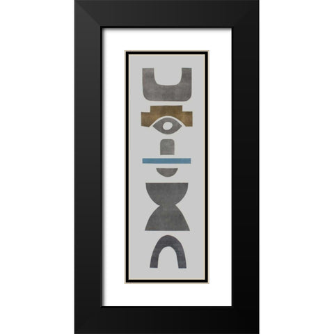 Neutral Totems V Black Modern Wood Framed Art Print with Double Matting by Delamater, Rob