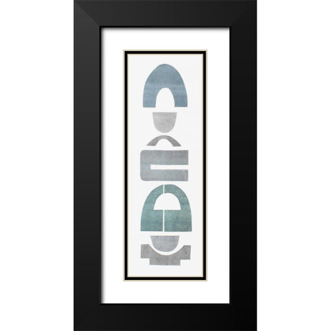 Neutral Totems VII Black Modern Wood Framed Art Print with Double Matting by Delamater, Rob