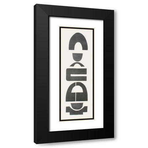 Neutral Totems IX Black Modern Wood Framed Art Print with Double Matting by Delamater, Rob
