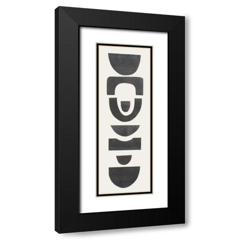 Neutral Totems X Black Modern Wood Framed Art Print with Double Matting by Delamater, Rob