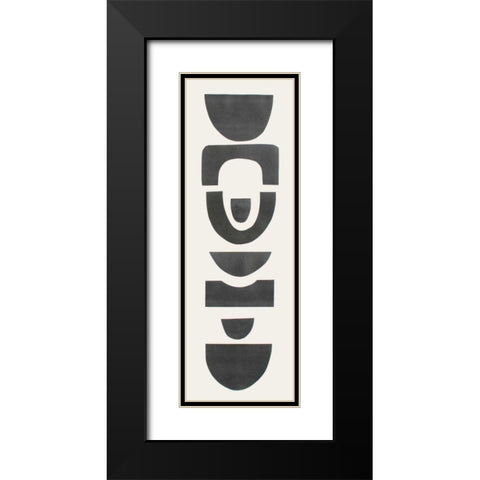 Neutral Totems X Black Modern Wood Framed Art Print with Double Matting by Delamater, Rob