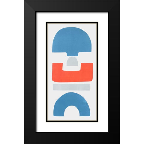 Primary Tribal Shapes I Black Modern Wood Framed Art Print with Double Matting by Delamater, Rob