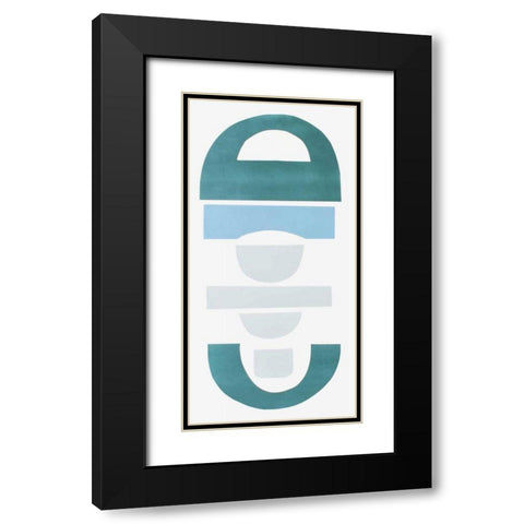 Primary Tribal Shapes III Black Modern Wood Framed Art Print with Double Matting by Delamater, Rob