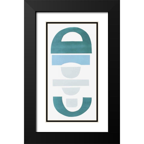 Primary Tribal Shapes III Black Modern Wood Framed Art Print with Double Matting by Delamater, Rob