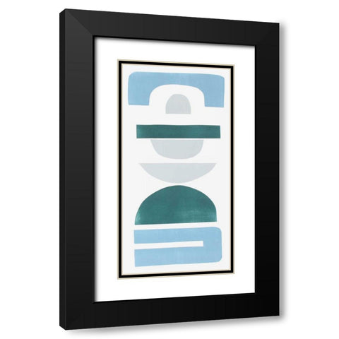 Primary Tribal Shapes IV Black Modern Wood Framed Art Print with Double Matting by Delamater, Rob