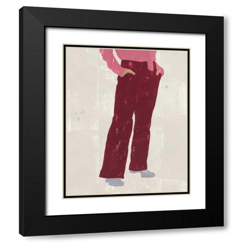 Alley Pose I Black Modern Wood Framed Art Print with Double Matting by Wang, Melissa