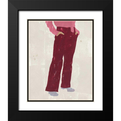 Alley Pose I Black Modern Wood Framed Art Print with Double Matting by Wang, Melissa