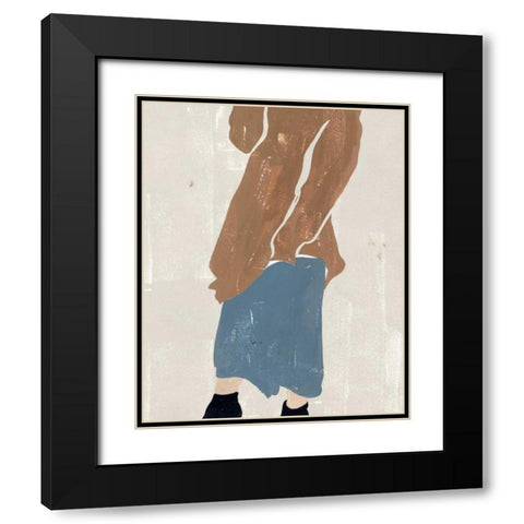 Alley Pose II Black Modern Wood Framed Art Print with Double Matting by Wang, Melissa