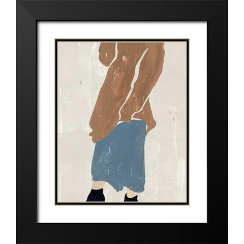 Alley Pose II Black Modern Wood Framed Art Print with Double Matting by Wang, Melissa