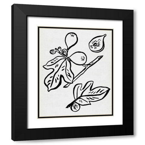 Fig Season I Black Modern Wood Framed Art Print with Double Matting by Wang, Melissa