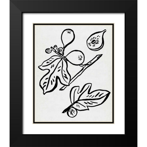 Fig Season I Black Modern Wood Framed Art Print with Double Matting by Wang, Melissa