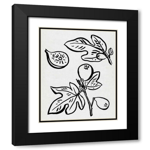 Fig Season II Black Modern Wood Framed Art Print with Double Matting by Wang, Melissa