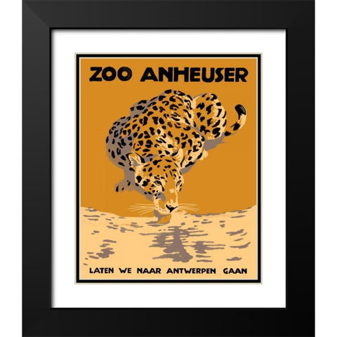 Euro Poster I Black Modern Wood Framed Art Print with Double Matting by Green, Jacob